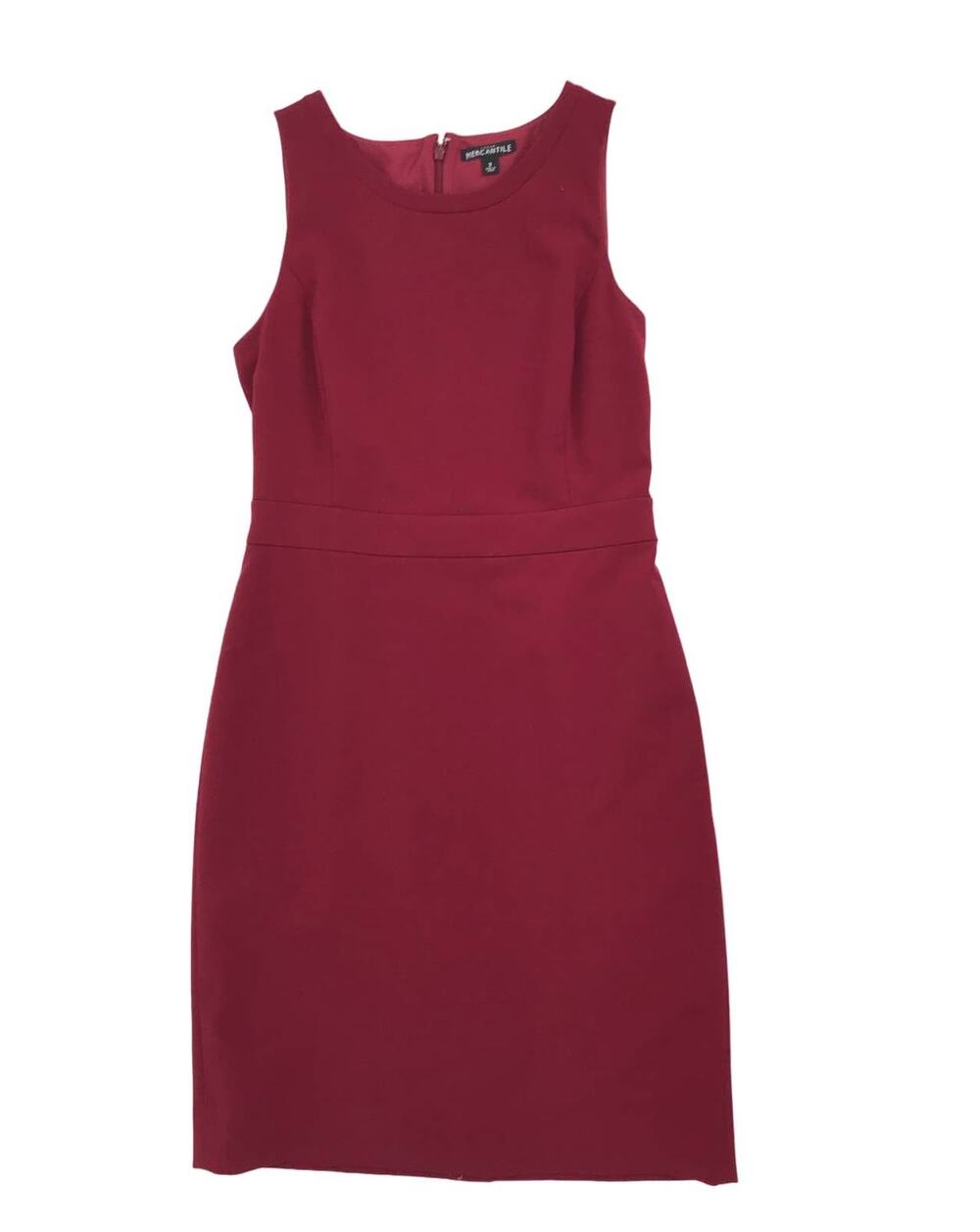 J. Crew Mercantile Burgundy Sleeveless Sheath Dress Womens 2